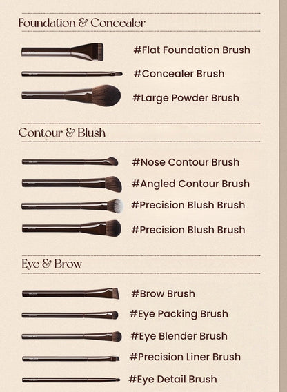 JOOCYEE Professional All-in-One Makeup Brush Set T5796