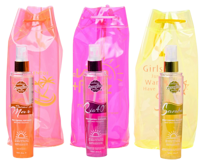 Kit Daily Splash - 3 Perfumes Solar 120ml + 3 Necessaire