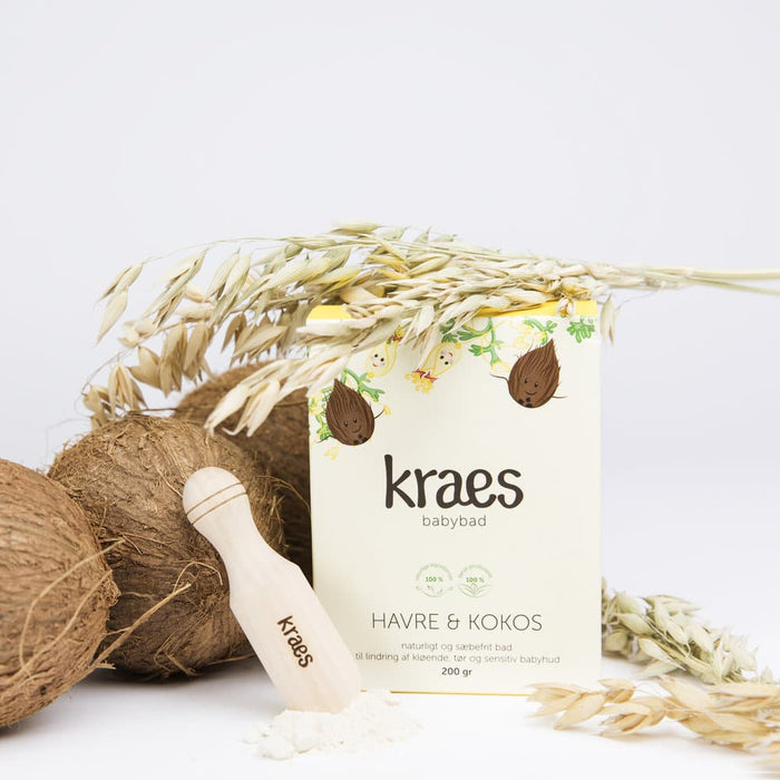 Kraes - babybad  havre & kokos (kløende, tør og/eller sensitiv hud) - 200g