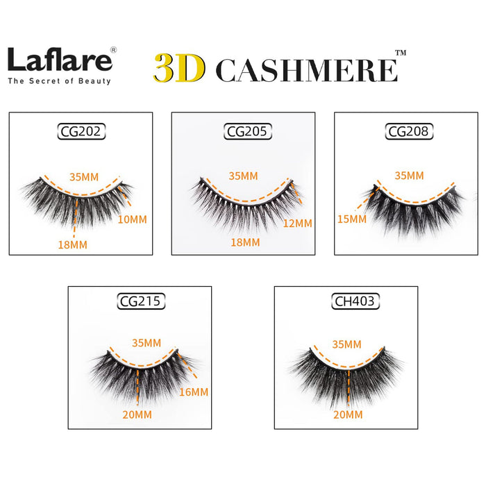 Laflare 3D Cashmere Eyelashes Value Pack 5 Pairs - ikatehouse