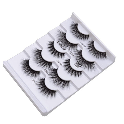 Laflare 3D Cashmere Eyelashes Value Pack 5 Pairs - ikatehouse