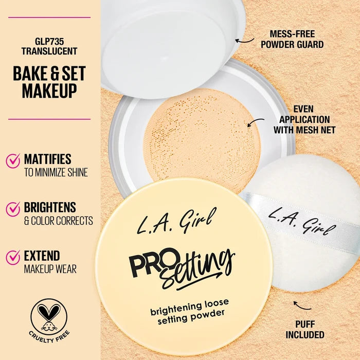 L.A.Girl Pro Setting Brightening Loose Setting Powder 5g - Translucent GLP735