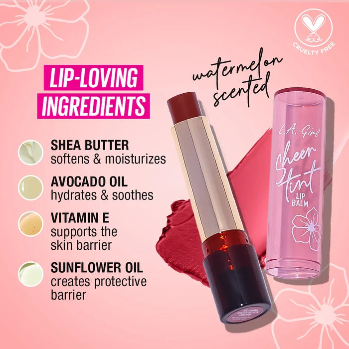 L.A.Girl Sheer Tint Lip Balm 2g - Sheer Berry GLC605