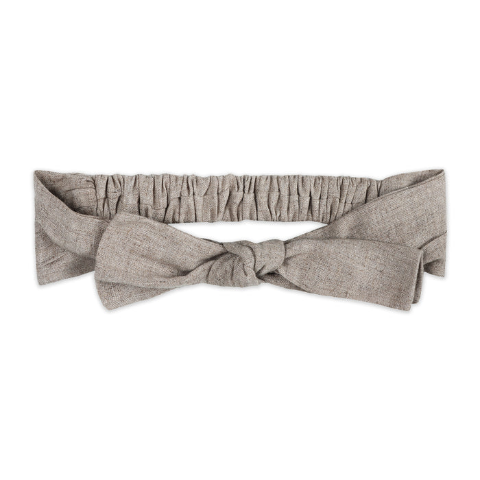 Lena Floral Embroidered Baby Headband (Linen Blend)