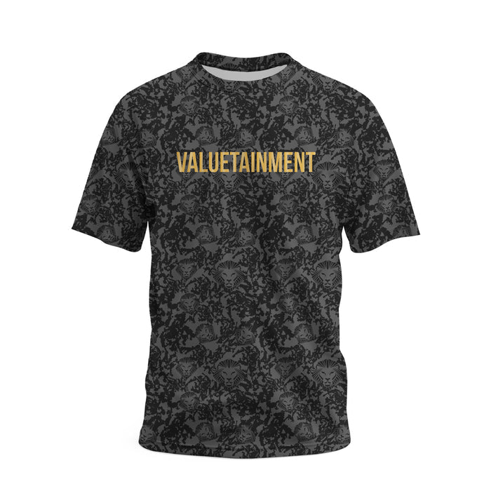 Lion Shield Charcoal Grey Performance Short Sleeve T-Shirt
