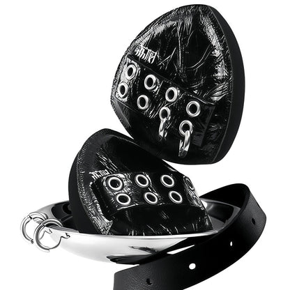 Lishu Punk Black Pineapple Soft Powder Makeup Puff 2 Pcs Set T5208
