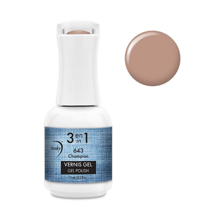 Looky Vernis Gel 3 en 1 #643 Champion (Collection MANucure)