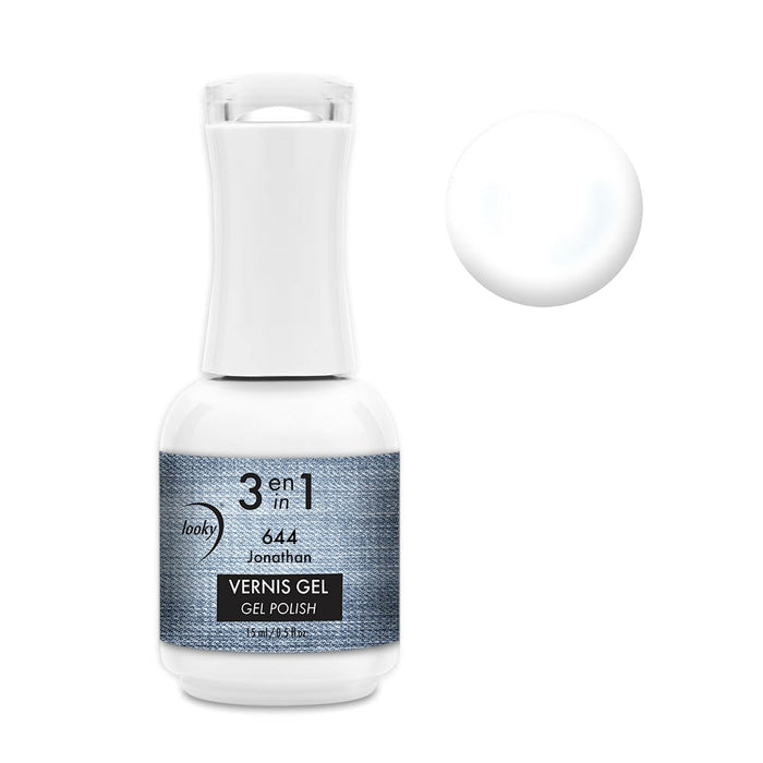 Looky Vernis Gel 3 en 1 #644 Jonathan (Collection MANucure) Transparent