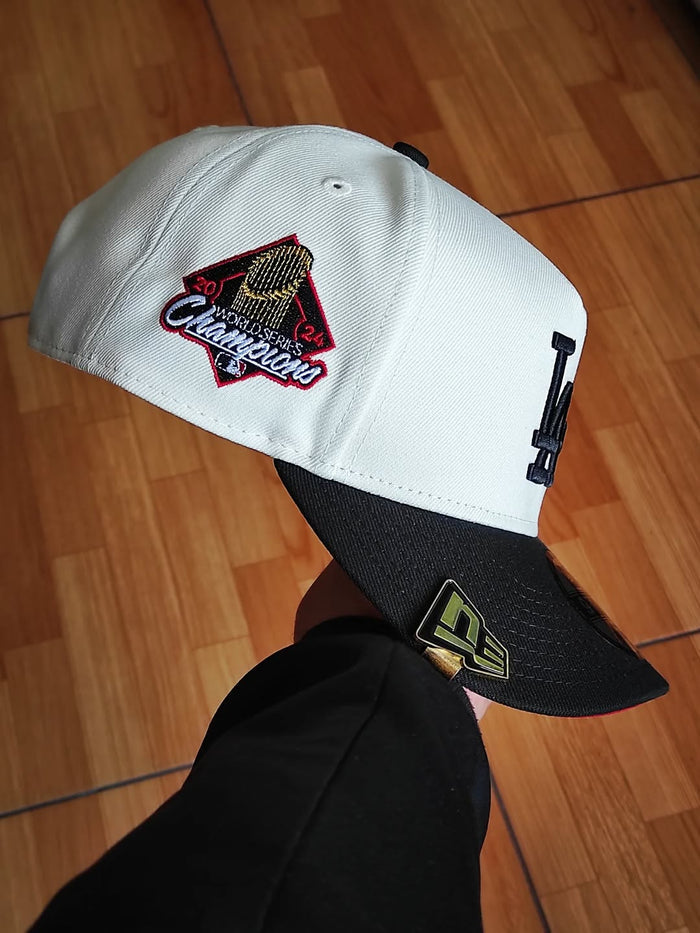 Los Angeles Dodgers Chrome Black 2 Tone 2024 World Series Champions SP 9Fifty A-Frame Snapback