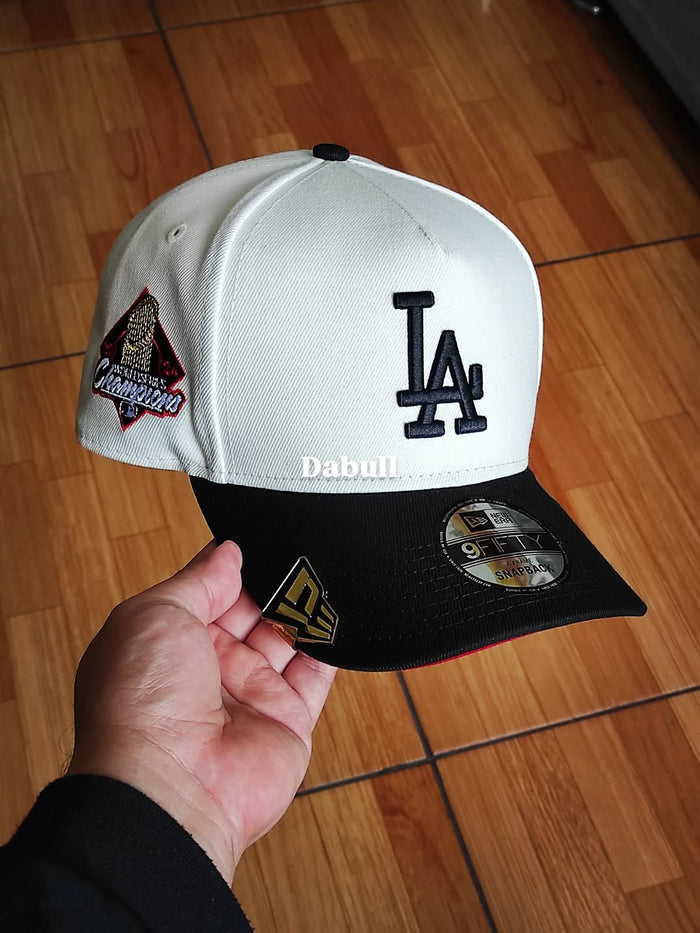 Los Angeles Dodgers Chrome Black 2 Tone 2024 World Series Champions SP 9Fifty A-Frame Snapback