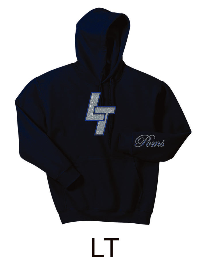 LT Poms Hooded Sweatshirt- 2 designs- Matte and Glitter
