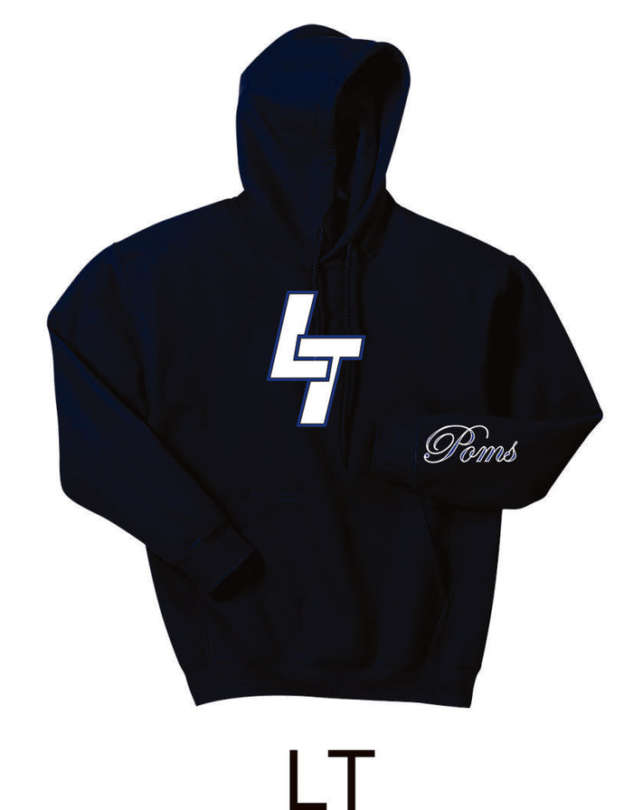 LT Poms Hooded Sweatshirt- 2 designs- Matte and Glitter