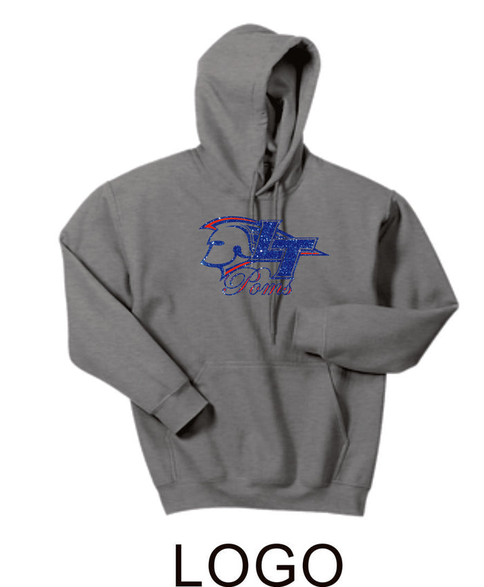 LT Poms Hooded Sweatshirt- 2 designs- Matte and Glitter