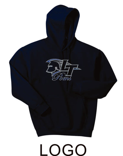 LT Poms Hooded Sweatshirt- 2 designs- Matte and Glitter