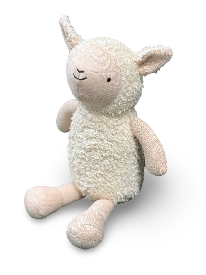 Luna Wooly Lamb Sherpa Knit Stuffed Animal Soft Toy (Organic Cotton)
