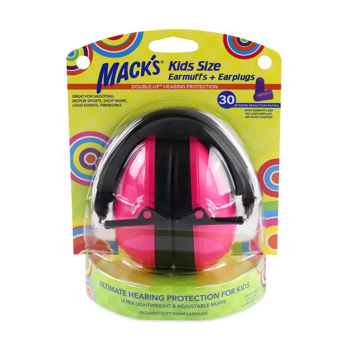 Macks Kids Size Earmuffs with Earplugs
