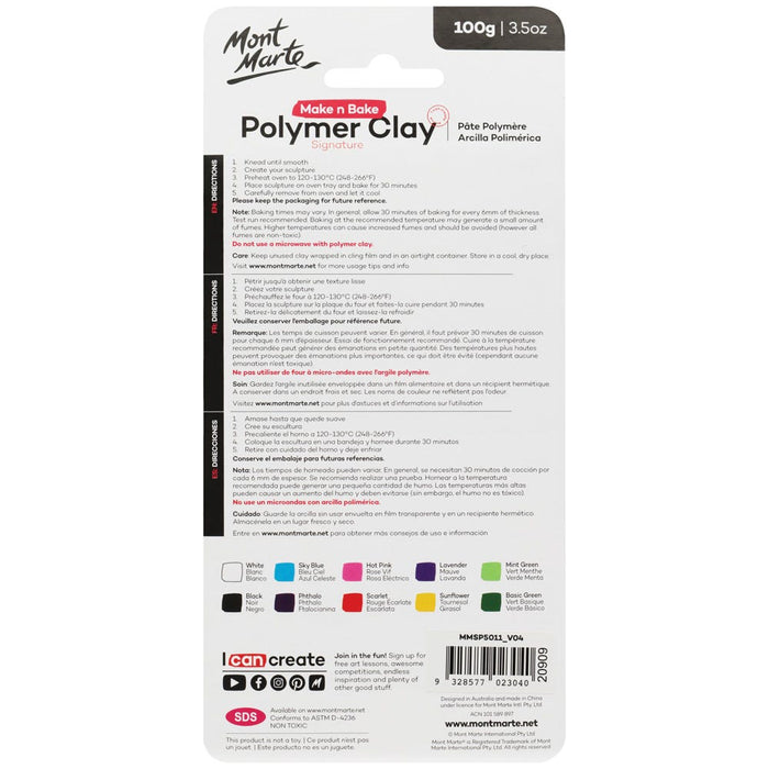 Make n Bake Polymer Clay Signature 100g  (3.5oz) 10pc