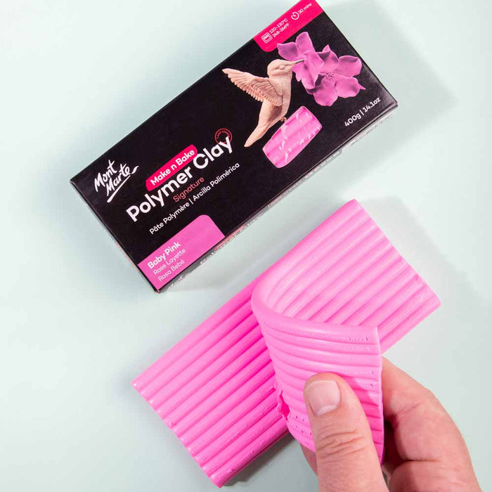Make n Bake Polymer Clay Signature 400g (14.1oz) - Baby Pink