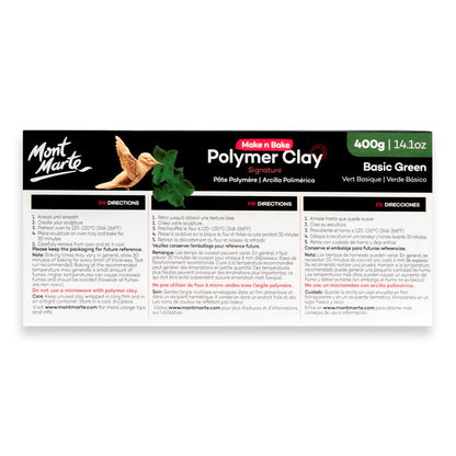 Make n Bake Polymer Clay Signature 400g (14.1oz) - Basic Green