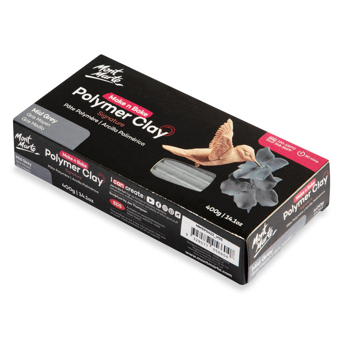 Make n Bake Polymer Clay Signature 400g (14.1oz) - Mid Grey