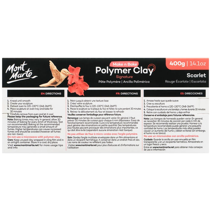 Make n Bake Polymer Clay Signature 400g (14.1oz) - Scarlet