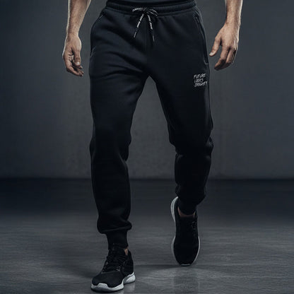 Men's Future Looks Bright White Lion Shield Premium Jogger Pants