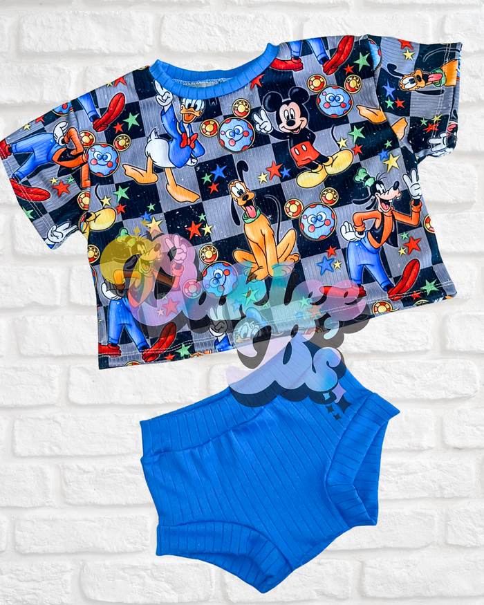 Mickey Oversized Tee & Bummies
