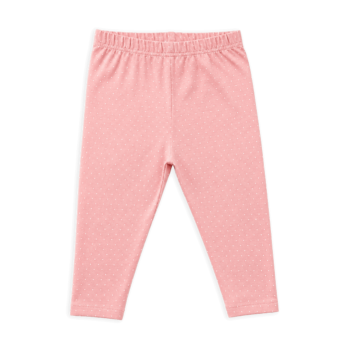 Mini Polka Dot Baby Legging Pants, Organic Jersey