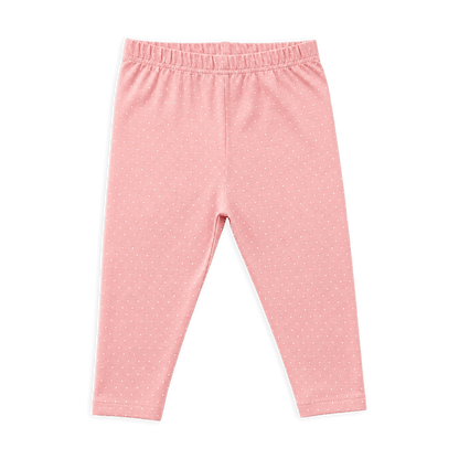 Mini Polka Dot Baby Legging Pants, Organic Jersey