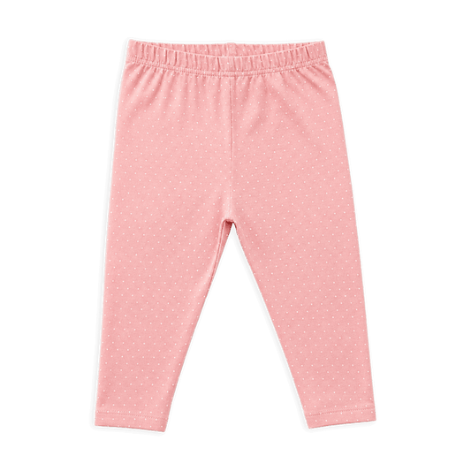 Mini Polka Dot Baby Legging Pants, Organic Jersey