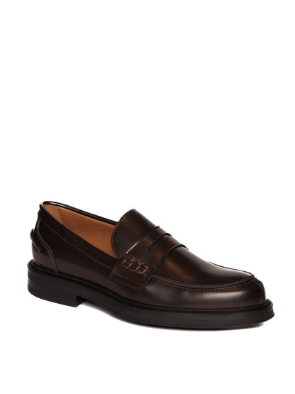 FRAU mocassino in pelle semilucida mulberry<BR/> 73Q8 BRISTOL-MULBERRY