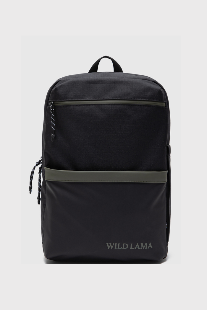 Mochila Nera Reciclada Negra con Verde