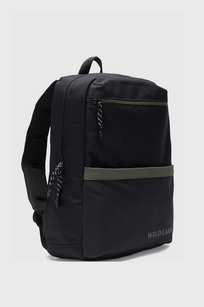 Mochila Nera Reciclada Negra con Verde