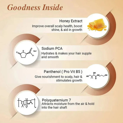 Moisture Boost Shampoo for Dry Dull Frizzy Hair- Makes Hair Shine, Soft, Smooth & Silky with Honey, Milk Protein, Pro -Vitamin B5 for Men & Women - Keya Seth Aromatherapy