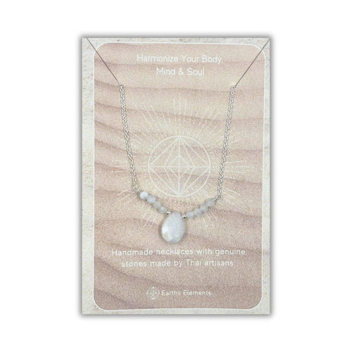 Moonstone Beaded Necklace - 925