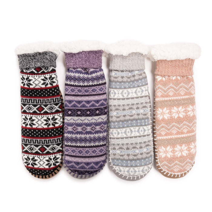 MUK LUKS Women's Sherpa Lined Slipper Sock
