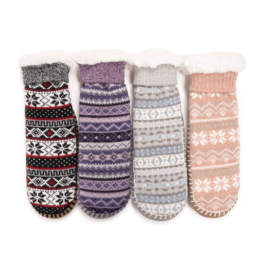 MUK LUKS Women's Sherpa Lined Slipper Sock
