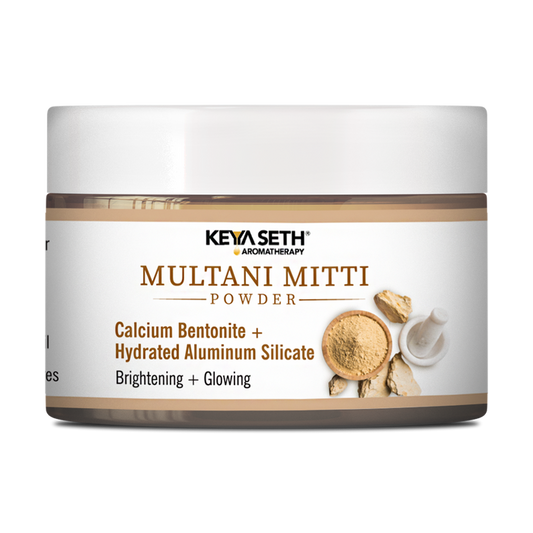 Multani Mitti Powder Face Pack for Women & Men Brightening + Glowing Skin - Keya Seth Aromatherapy
