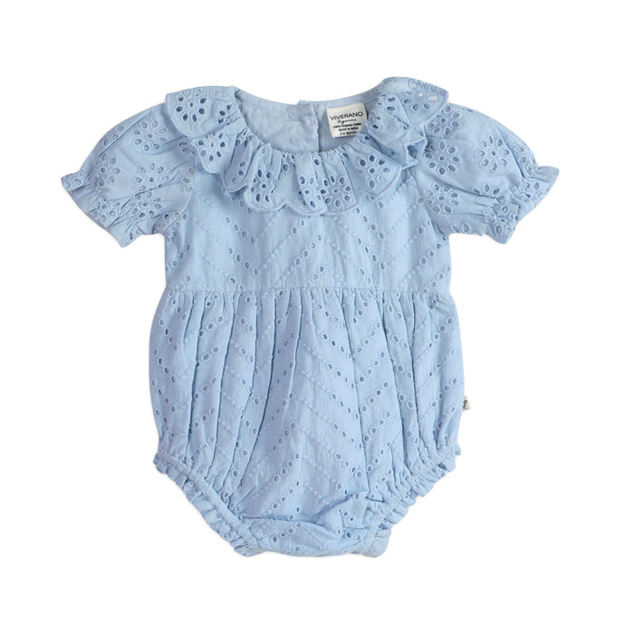Naxos S Schiffli Baby Romper Front (Organic)