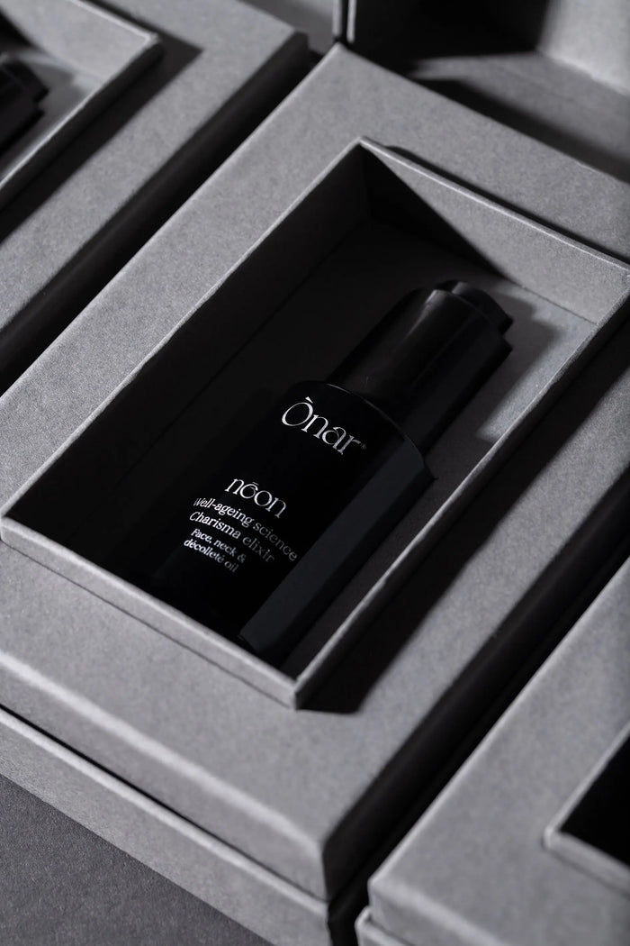 neon Charisma Well-Aging Elixir by ONAR Wellness – skin radiance & longevity boosting actives, neuroscience, well-ageing, antioxidants, firming, skin comfort