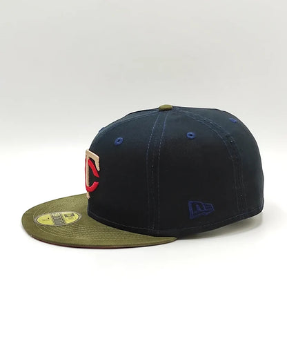 New Era 59fifty fall tones Minnesota Twins anniversary patch hat - navy, olive