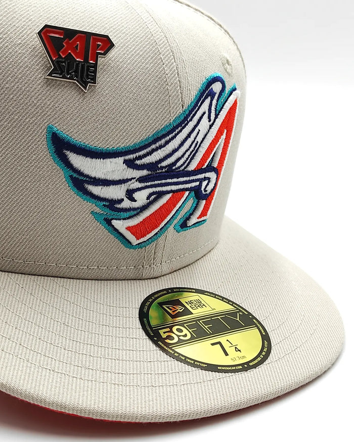 New Era California Angels Orange Fury Collection 50th Season Fitted Hat