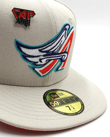 New Era California Angels Orange Fury Collection 50th Season Fitted Hat