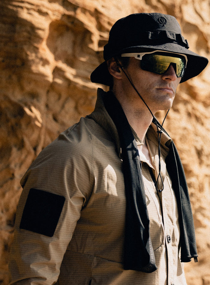 Creative Image Of New Era Desert Bucket Hat In Obsidian Black (ITF)