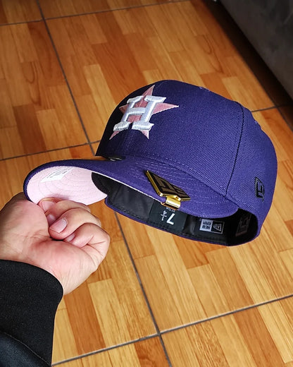 New Era Houston Astros World series 2017 morado/pink 🟣🌸-59 Fifty fitted