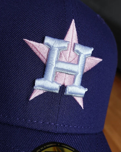 New Era Houston Astros World series 2017 morado/pink 🟣🌸-59 Fifty fitted