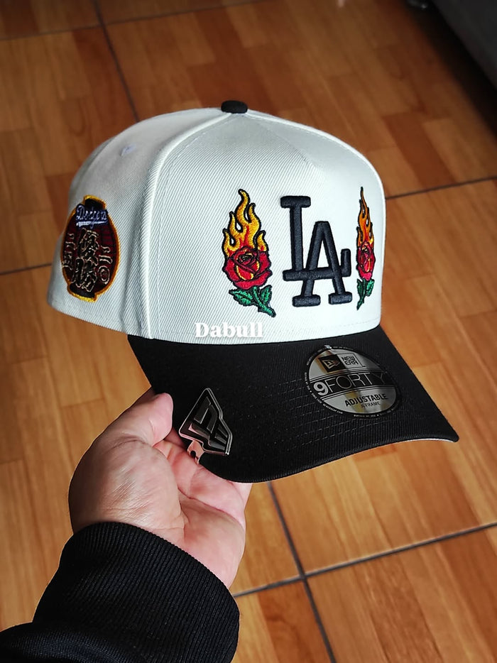New Era Los Angeles Dodgers World Series Champions 2025 Fire Rose Black Prime Edition 9Forty A Frame Snapback