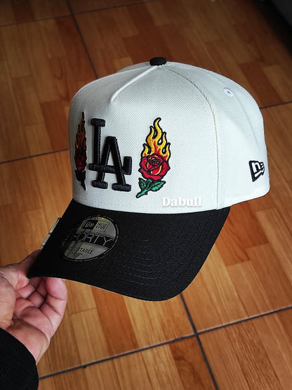 New Era Los Angeles Dodgers World Series Champions 2025 Fire Rose Black Prime Edition 9Forty A Frame Snapback