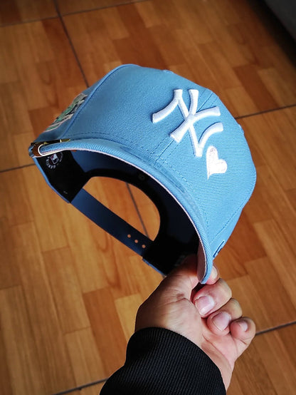 New Era New York Yankees hesrt sky/pink 9fifty snapback