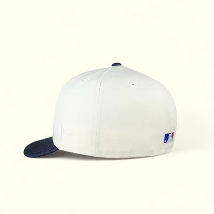 New York Yankees Chrome Creme White & Denim Visor 75th